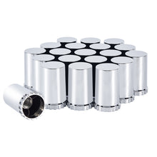Load image into Gallery viewer, 33mm Lug Nut Covers Screw On, 33mm x 3 1/2 inch Chrome ABS Plastic Cylinder Nut Covers Thread On Lug Nut Covers Kits for Semi Trucks Trailers, 20/40/60 Pack