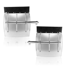 Load image into Gallery viewer, Quarter Fenders Set with Tube 24" x 24"/27”, Deluxe Stainless Steel, Triangle Bracket and Mounting Hardware Included, Right Left, Fit for Semi Truck Universal Fit