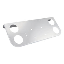 Laden Sie das Bild in den Galerie-Viewer, Tail Light Panel Stainless Steel with Four 4.51" Light Round Cutouts Rear Light Panel for Semi Truck