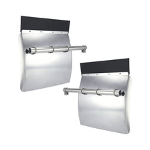 Load image into Gallery viewer, Quarter Fenders Set with Tube 24" x 24"/27“, Deluxe Stainless Steel, Triangle Bracket and Mounting Hardware Included, Right Left, Fit for Semi Truck