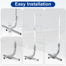 Laden Sie das Bild in den Galerie-Viewer, 1 Pair of Boat Trailer Guide L Shaped, 31"-48" Adjustable Design Trailer Guide Ons Galvanized Steel for Boat, Fishing Boat, Sailboat Trailer, White/Black