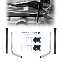 Laden Sie das Bild in den Galerie-Viewer, 1 Pair of Boat Trailer Guide L Shaped, 40"-48" Adjustable Design Trailer Guide Ons Galvanized Steel for Boat, Fishing Boat, Sailboat Trailer, Silver