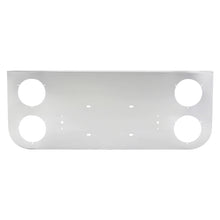 Laden Sie das Bild in den Galerie-Viewer, Tail Light Panel Stainless Steel with Four 4.51" Light Round Cutouts Rear Light Panel for Semi Truck