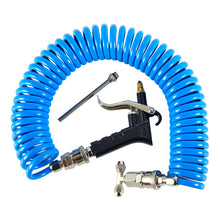 Laden Sie das Bild in den Galerie-Viewer, Air Blow Gun Kit, Heavy Duty Air Seat Blow Gun Kit for Semi Truck with 16ft Long Pneumatic Pu Hose, Blue