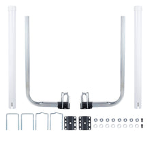 Cargar imagen en el visor de la galería, Boat Trailer Guide, 40"/48"/60" Adjustable Trailer Guide Ons Electro-Galvanized Steel with PVC Pipes for Ski Boat, Fishing Boat, Sailboat Trailer, Black/White