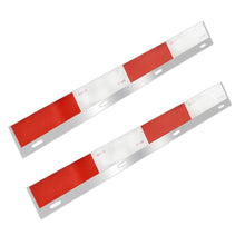 Laden Sie das Bild in den Galerie-Viewer, 2 PCS 24"x 3" Aluminum Mud Flap Reflector Reflective Tape Fit for Semi Truck and Semi Trailer Mud Flap Hanger