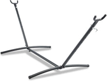 Laden Sie das Bild in den Galerie-Viewer, Hammock Stand Adjustable, Portable Hammock Stand Heavy-Duty Anti-Slip, 440-Pound Capacity for Garden Patio Men Backyard Women Children, Black