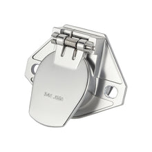 Load image into Gallery viewer, 7 Pin Trailer Connector Socket Trailer Side Round Wiring Harness Heavy Duty Die-Cast Zinc Housing for Semi Truck Tractor Trailer