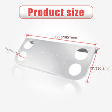 Laden Sie das Bild in den Galerie-Viewer, Tail Light Panel Stainless Steel with Four 4.51" Light Round Cutouts Rear Light Panel for Semi Truck