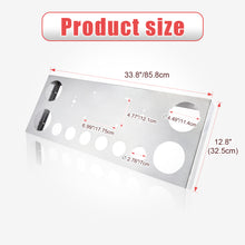 Cargar imagen en el visor de la galería, Tail Light Panel Stainless Steel with Four 4.49" and Six 2.76" Light Round Cutouts Rear Light Panel for Semi Truck