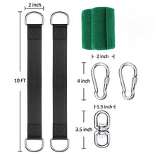 Laden Sie das Bild in den Galerie-Viewer, Extra Long Tree Swing Straps Holds, 1/2.5/5/8/10FT Tree Swing Hanging Kit with Tree Protector Perfect for Swings & Hammocks, Easy Fast Installatio
