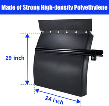 Cargar imagen en el visor de la galería, 24"x24"/24"x29" Quarter Fenders for Semi Truck, Stainless Steel, Tube Bracket and Mounting Hardware Included, Right Left, Stainless Steel Quarter Fender Kit Set, 2PCS in pair (Poly - Black)