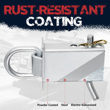 Load image into Gallery viewer, Heavy-Duty Trailer Stake Pocket D Rings with Anti-Loss Cord, Adjustable Stake Pocket Tie-Down Utility for Flatbed Trucks and Trailers, 4 Adjustable Holes, 4/8 Pack, Black/Silver