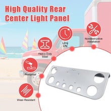 Laden Sie das Bild in den Galerie-Viewer, Tail Light Panel Stainless Steel with Four 4.49" and Four 2.31" Light Round Cutouts Rear Light Panel for Semi Truck