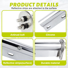 Load image into Gallery viewer, Stainless Steel Angled Spring Loaded Mud Flap Hanger Bracket Mudflap Holder Set, 28" Length Rear Bar for Semi Trucks, 1-1/8" Bolt Spacing Mud, Silver