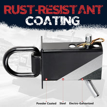 Load image into Gallery viewer, Heavy-Duty Trailer Stake Pocket D Rings with Anti-Loss Cord, Adjustable Stake Pocket Tie-Down Utility for Flatbed Trucks and Trailers, 4 Adjustable Holes, 4/8 Pack, Black/Silver