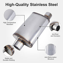 Load image into Gallery viewer, Exhaust Muffler Universal 2.25"/3" Inlet/Outlet, Overall Length 20" 409 Stainless Straight-Through Performance Muffler for Cars Trucks