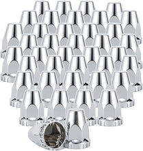 Laden Sie das Bild in den Galerie-Viewer, 33mm x 2 7/8" Lug Nut Covers Push-On Standard, ABS Chrome Plastic Lug Nut Cover for Semi Trucks Trailers, 20/40/60 Pack