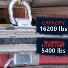 Load image into Gallery viewer, Heavy-Duty Trailer Stake Pocket D Rings with Anti-Loss Cord, Adjustable Stake Pocket Tie-Down Utility for Flatbed Trucks and Trailers, 4 Adjustable Holes, 4/8 Pack, Black/Silver