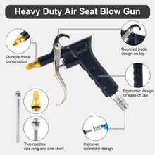 Laden Sie das Bild in den Galerie-Viewer, Air Blow Gun Kit, Heavy Duty Air Seat Blow Gun Kit for Semi Truck with 16ft Long Pneumatic Pu Hose, Blue