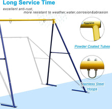Load image into Gallery viewer, Hishine Swing Stand for Porch Outdoor Heavy Duty Swing Frame, Full Steel Metal Frame with 4 Ground Pegs, 71" Height Holds Up to 550lbs (Swing NOT Included)