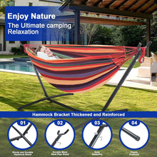 Laden Sie das Bild in den Galerie-Viewer, Hammock Stand Adjustable, Portable Hammock Stand Heavy-Duty Anti-Slip, 440-Pound Capacity for Garden Patio Men Backyard Women Children, Black