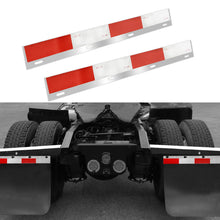 Laden Sie das Bild in den Galerie-Viewer, 2 PCS 24"x 3" Aluminum Mud Flap Reflector Reflective Tape Fit for Semi Truck and Semi Trailer Mud Flap Hanger