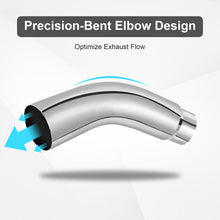 Laden Sie das Bild in den Galerie-Viewer, Diesel Exhaust Elbow Tip, 4" Inlet 5" Outlet/4" Inlet 6" Outlet/5'' Inlet 6" Outlet Exhaust Pipe Tip Elbow Side Exit Exhaust Tip, Heavy-Duty Steel Chromed Turndown Exhaust Tip for Pickup Trucks Cars