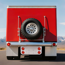 Laden Sie das Bild in den Galerie-Viewer, Tail Light Panel Stainless Steel with Four 4.51" Light Round Cutouts Rear Light Panel for Semi Truck