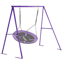 Load image into Gallery viewer, Hishine Swing Stand for Porch Outdoor Heavy Duty Swing Frame, Full Steel Metal Frame with 4 Ground Pegs, 71" Height Holds Up to 550lbs (Swing NOT Included)