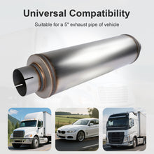 Load image into Gallery viewer, Muffler Universal Stainless Steel Muffler Tip Straight-Through Performance for Cars Trucks, 4"/5“ Inlet/Outlet, Overall Length 30"