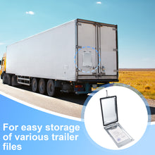 Laden Sie das Bild in den Galerie-Viewer, Truck and Trailer Aluminum Manifest Box Holder with Stainless Steel Hinges and Latch Waterproof Document Holder Kit for Truck and Trailer