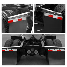 Laden Sie das Bild in den Galerie-Viewer, 2 PCS 24"x 3" Aluminum Mud Flap Reflector Reflective Tape Fit for Semi Truck and Semi Trailer Mud Flap Hanger