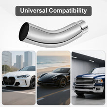 Laden Sie das Bild in den Galerie-Viewer, Diesel Exhaust Elbow Tip, 4" Inlet 5" Outlet/4" Inlet 6" Outlet/5'' Inlet 6" Outlet Exhaust Pipe Tip Elbow Side Exit Exhaust Tip, Heavy-Duty Steel Chromed Turndown Exhaust Tip for Pickup Trucks Cars