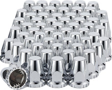 Laden Sie das Bild in den Galerie-Viewer, 33mm x 2 7/8" Lug Nut Covers Push-On Standard, ABS Chrome Plastic Lug Nut Cover for Semi Trucks Trailers, 20/40/60 Pack