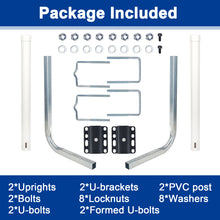 Cargar imagen en el visor de la galería, Boat Trailer Guide, 40"/48"/60" Adjustable Trailer Guide Ons Electro-Galvanized Steel with PVC Pipes for Ski Boat, Fishing Boat, Sailboat Trailer, Black/White