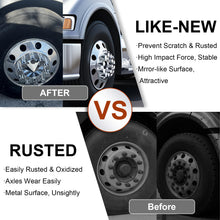 Load image into Gallery viewer, 33mm Lug Nut Covers Screw On, 33mm x 3 1/2 inch Chrome ABS Plastic Cylinder Nut Covers Thread On Lug Nut Covers Kits for Semi Trucks Trailers, 20/40/60 Pack