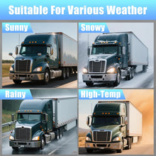 Laden Sie das Bild in den Galerie-Viewer, ABS Chrome Plastic Front Axle Cover Kits with 33mm Push-on Flange Nut Covers for Semi Trucks in Pairs, Spiked, 2 Set