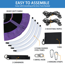 Laden Sie das Bild in den Galerie-Viewer, Hishine 43" Saucer Tree Swing for Kids, 360° Rotate Waterproof Flying Saucer Swing with Swivel, Hanging Straps, Adjustable Ropes, Round Mat Spinner Swing for Tree/Swing Set