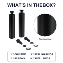 Laden Sie das Bild in den Galerie-Viewer, Steel Universal Quarter Fender Mount Post Fits for Semi Trucks, Pair 8" Semi Truck Fender Mount Posts, Black