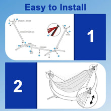 Laden Sie das Bild in den Galerie-Viewer, Hammock Stand Adjustable, Portable Hammock Stand Heavy-Duty Anti-Slip, 440-Pound Capacity for Garden Patio Men Backyard Women Children, Black