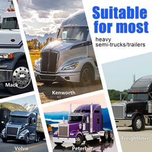 Laden Sie das Bild in den Galerie-Viewer, Chrome Angled Spring Loaded Mud Flap Hanger Bracket Mudflap Holder Set with Conspicuity Tape, 30" Length Rear Bar for Semi Trucks, 1-1/8" - 2.5" Bolt Spacing Mud with Reflective Tapes, Silver