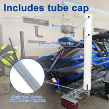 Laden Sie das Bild in den Galerie-Viewer, 1 Pair of Boat Trailer Guide L Shaped, 40"-48" Adjustable Design Trailer Guide Ons Galvanized Steel for Boat, Fishing Boat, Sailboat Trailer, White and Silver