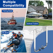 Cargar imagen en el visor de la galería, Boat Trailer Guide, 40"/48"/60" Adjustable Trailer Guide Ons Electro-Galvanized Steel with PVC Pipes for Ski Boat, Fishing Boat, Sailboat Trailer, Black/White