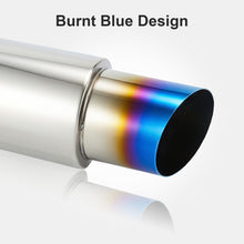 Load image into Gallery viewer, Exhaust Muffler Universal Stainless Steel Muffler Tip Straight-Through Performance for Cars Trucks, 2" Inlet/3" Outlet, Overall Length 15", Titanium Burnt Tip