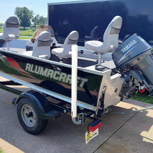 Cargar imagen en el visor de la galería, Boat Trailer Guide, 40"/48"/60" Adjustable Trailer Guide Ons Electro-Galvanized Steel with PVC Pipes for Ski Boat, Fishing Boat, Sailboat Trailer, Black/White