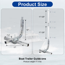Laden Sie das Bild in den Galerie-Viewer, 1 Pair of Boat Trailer Guide L Shaped, 31"-48" Adjustable Design Trailer Guide Ons Galvanized Steel for Boat, Fishing Boat, Sailboat Trailer, White/Black