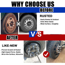 Laden Sie das Bild in den Galerie-Viewer, 33mm x 4 3/4" Chromed Spike Lug Nuts Covers Push on,ABS Chrome Plastic Caps Pointed Push-on Lug Nut Cover for Semi Trucks Trailers, Pack of 20/40/60 PCS