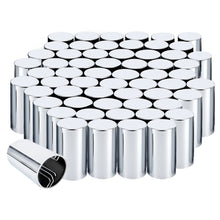 Laden Sie das Bild in den Galerie-Viewer, 33mm x 3 1/2" Lug Nut Cover ABS Chrome Plastic Cylinder Nut Cover, Push-On fit Hub Piloted Wheels, Complete Axle Cover Kits, Lug Nut Covers for Semi Trucks Trailers, 20/40/60 Pack