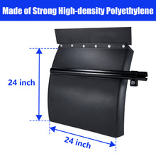 Cargar imagen en el visor de la galería, 24"x24"/24"x29" Quarter Fenders for Semi Truck, Stainless Steel, Tube Bracket and Mounting Hardware Included, Right Left, Stainless Steel Quarter Fender Kit Set, 2PCS in pair (Poly - Black)